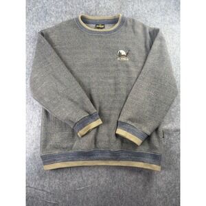 Renegade Club Sweater Vintage 90s Men's 2XL Blue Tan Alaska Embroidered Crewneck